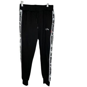 Above Millions Womens Crop Jogging sweat pants size small black Cotton Blend